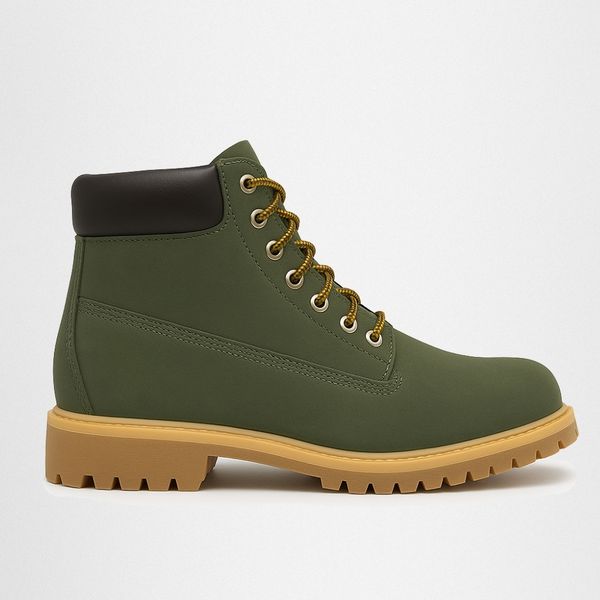 Bota Masculina Arizona Camurcinha Couro Adventure Casual - Oliva