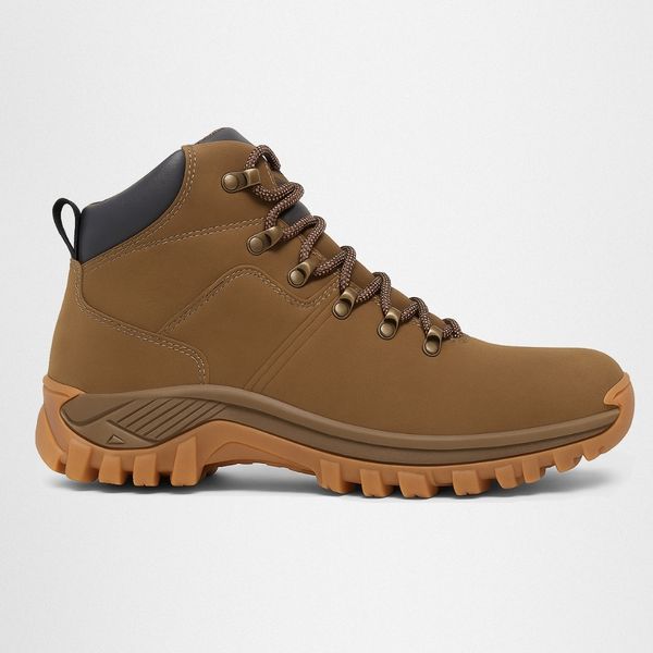 Bota Masculina Adventure Raven em Couro Legítimo - Creme
