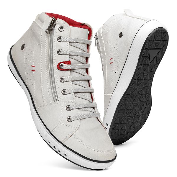 Sapatenis cano alto masculino branco on sale