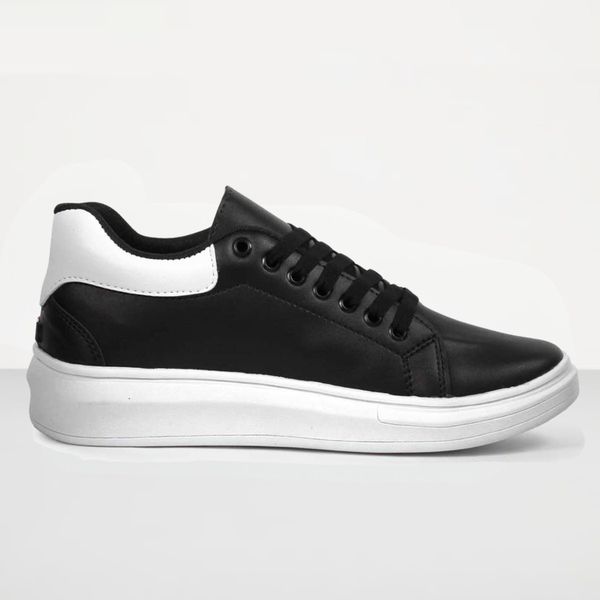 Tenis Masculino Casual Branco Sola Alta Oversize Macquen - Preto/Branco
