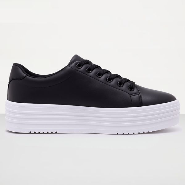 Tênis Feminino Plataforma Sola 4cm - Preto