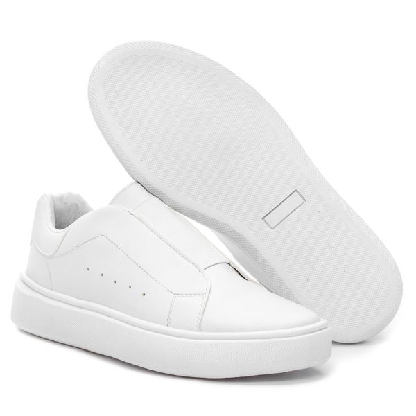 Tenis Masculino Casual Elástico Sneaker Oversize Branco Atria