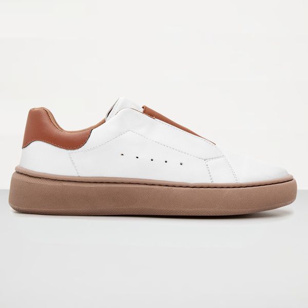 Tenis Masculino Casual Elástico Sneaker Oversize - Caramelo