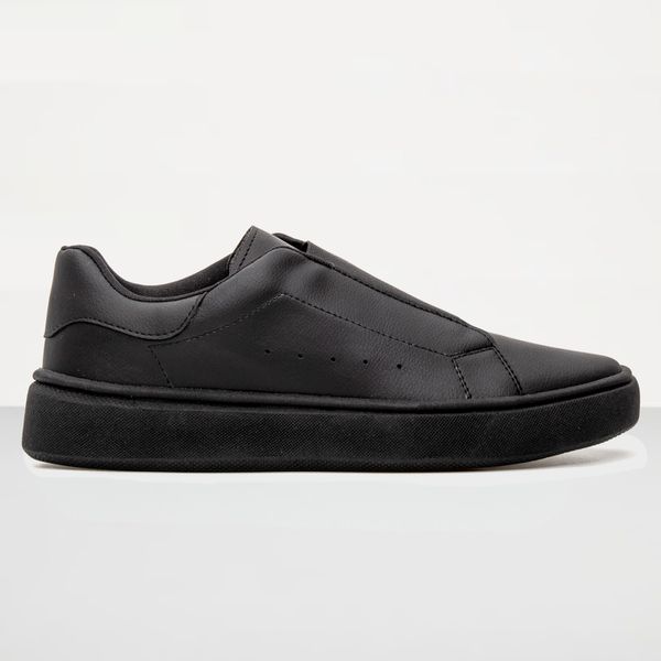 Tenis Masculino Casual Elástico Sneaker Oversize - Preto/Preto