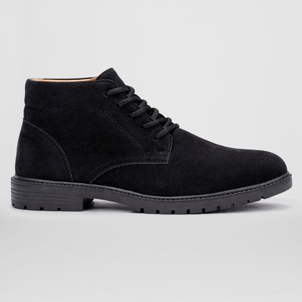 Bota Michigan Masculina Couro Camurça Nobock Casual - Preto