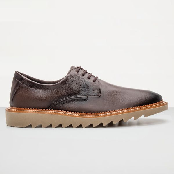 Mocassim Loafer Tratorado Masculino Couro Legitimo Premium - Café