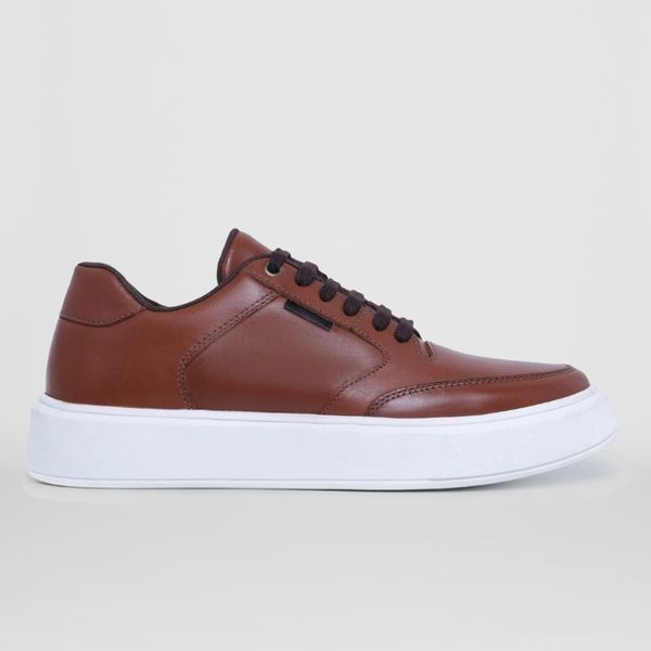Tenis Masculino Casual Branco Sola Reta - Pinhão