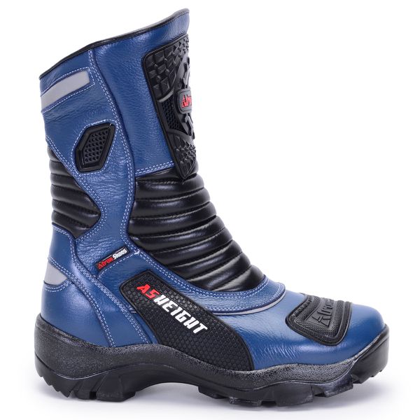 Bota Cano Alto Motociclista Couro Legitimo 9cm De Altura 952