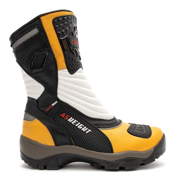 Bota Cano Alto Motociclista Couro Legitimo 9cm De Altura 952 