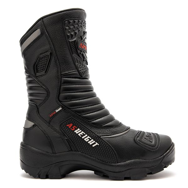 Bota Cano Alto Motociclista Couro Legitimo 9cm De Altura 952 