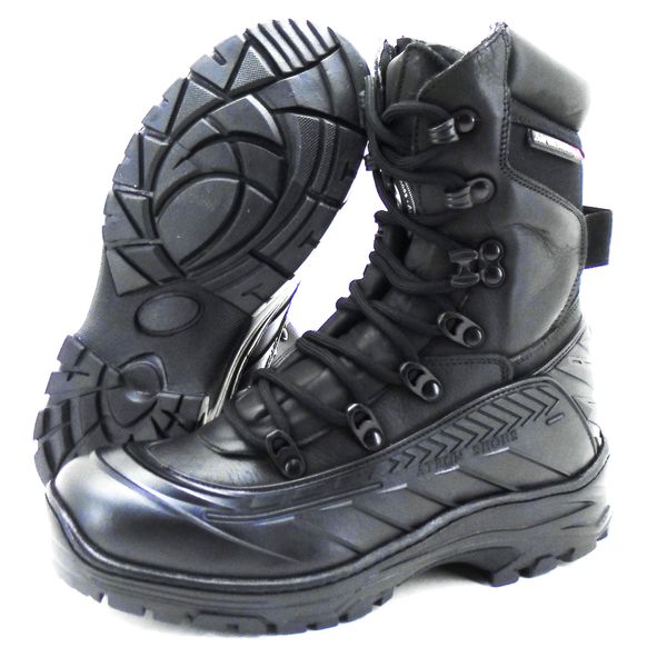 Coturno tático militar de couro Atron Shoes em couro preto 289