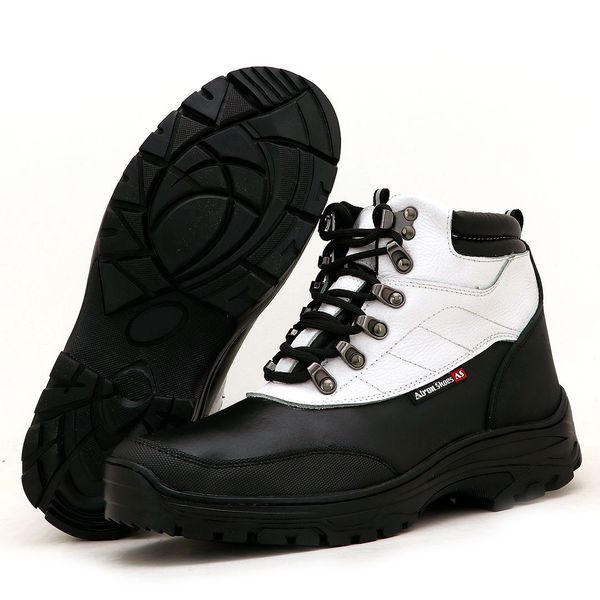 Coturno adventure de couro para trekking na cor branca 246