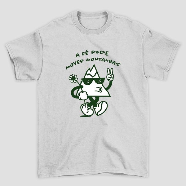 Camiseta Básica A Fé Move Montanhas