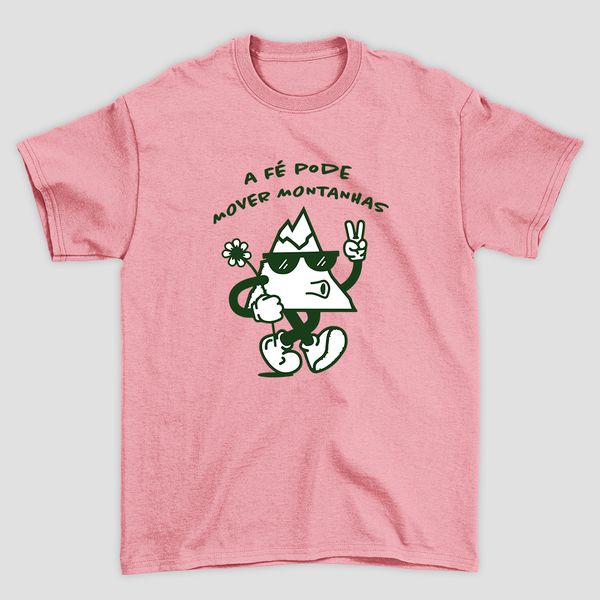 Camiseta Básica A Fé Move Montanhas