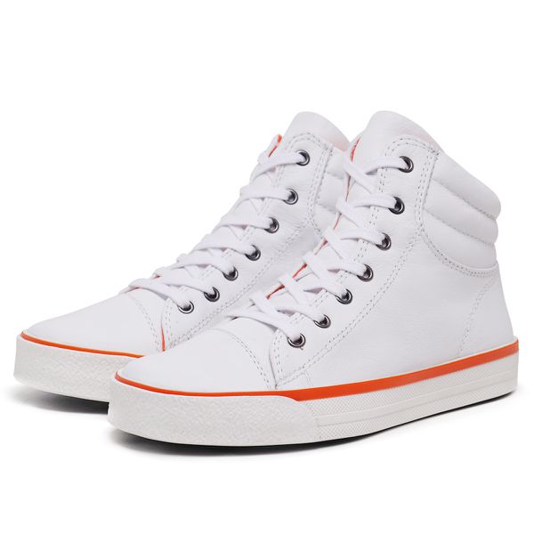 Sapato branco cano alto top