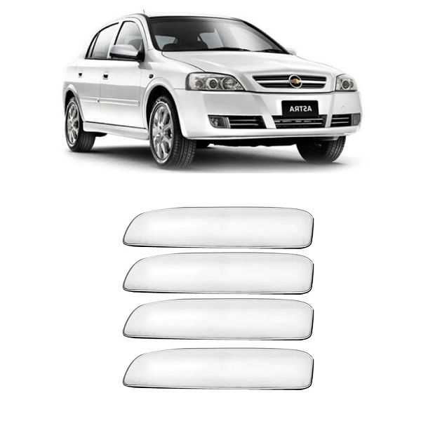Aplique Capa Maçaneta Astra 1999 a 2011 4 Portas Cromada ShekParts