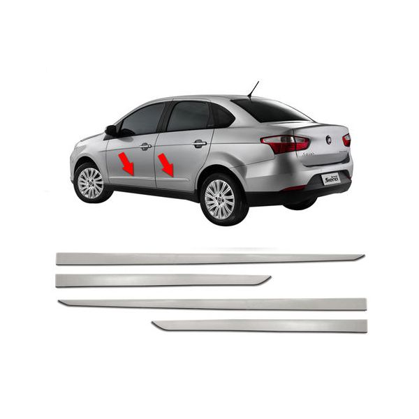 Kit Friso Lateral Grand Siena 2012 a 2019 Cromado Flash