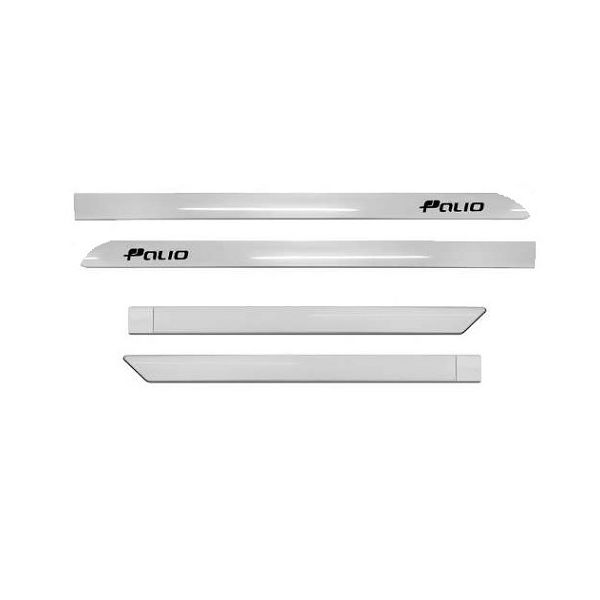 Kit Friso Lateral Novo Palio 2012 a 2019 Prata Bari Sean Car