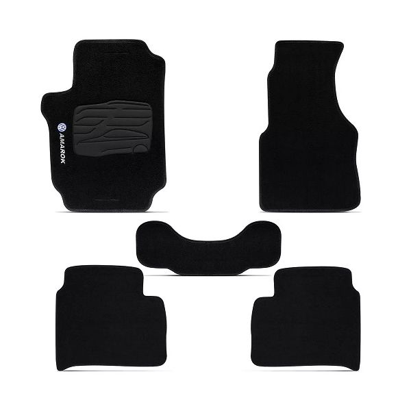 Tapete em Carpete Amarok 2010 a 2019 Preto Flash