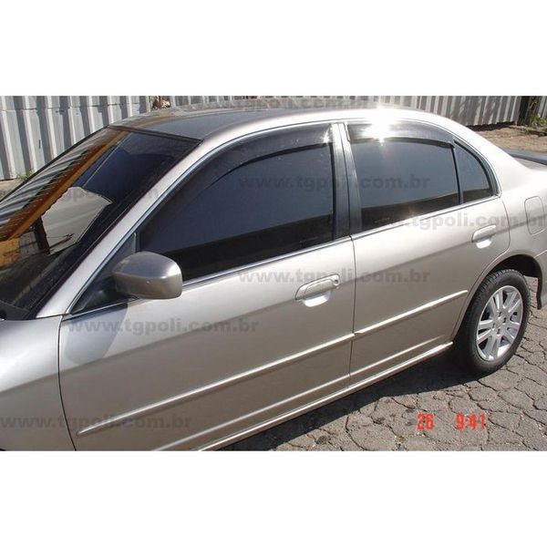 Calha de Chuva Civic 2001 a 2006 4 Portas TG Poli
