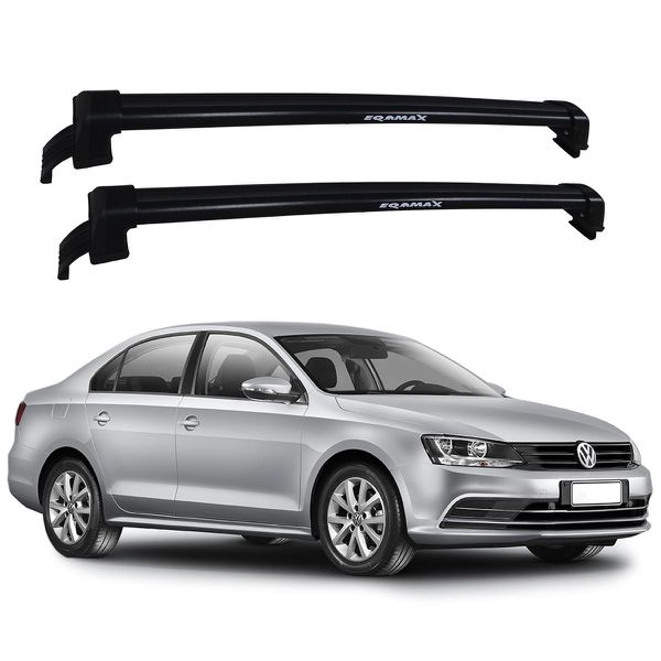Rack de Teto New Wave Preto Jetta 2012 a 2018 Eqmax