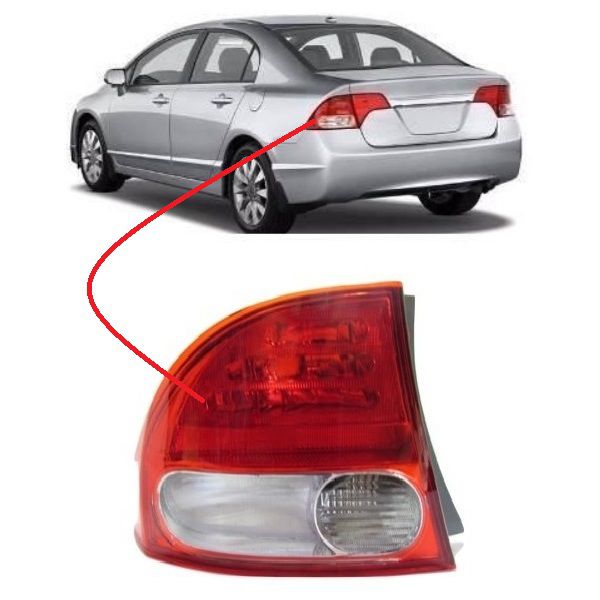 LANTERNA TR. HONDA CIVIC 2007/2011 CANTO ESQ. (DEPO)