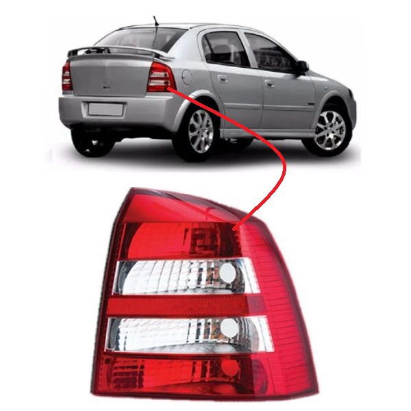 Lanterna Traseira Astra Hatch 2003 a 2011 Direito Rufato