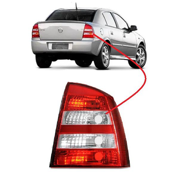 Lanterna Traseira Astra Sedan 2004 a 2011 Direito Rufato