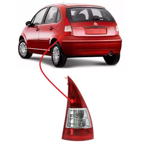 Lanterna Traseira C3 2006 a 2012 Esquerdo Depo