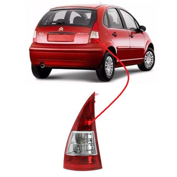Lanterna Traseira C3 2006 a 2012 Direito Passageiro Rufato