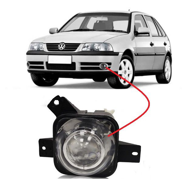 Farol Milha Auxiliar Gol GIII 1999 a 2002 Lado Motorista