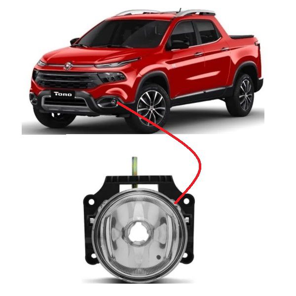 Farol Milha Auxiliar Toro 2016 a 2021 Lado Motorista Rufato