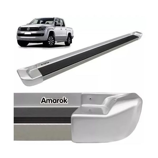 Estribo Lateral Amarok Cabine Dupla 2011 a 2020 Prata Sirius Attack
