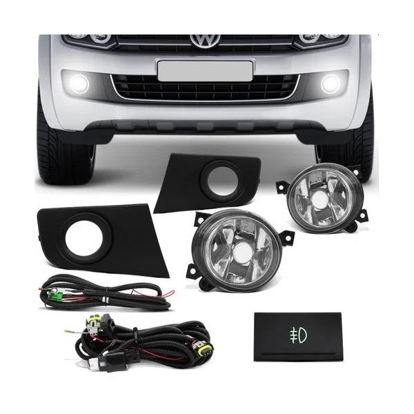 Kit Farol de Milha Amarok 2010 a 2017 Botão Modelo Original Suits
