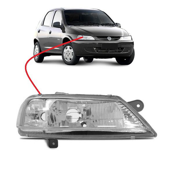 Farol Celta 2000 a 2006 Direito Cristal Inov