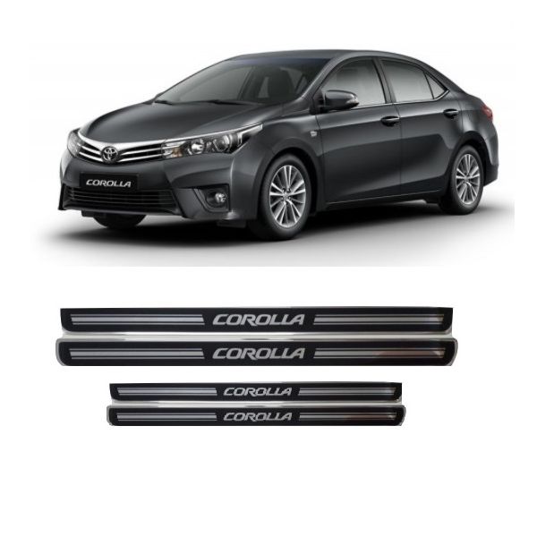 Soleira Porta Corolla Resinado Premium Preto URA