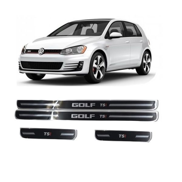 Soleira Porta Golf TSI Resinado Preto Com Blackout URA
