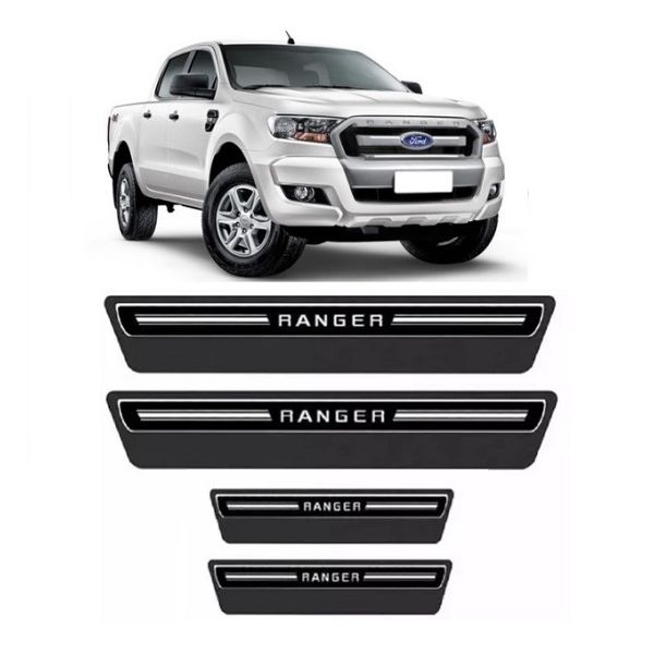 Soleira Porta Ranger Cabine Dupla Resinado Premium Preto URA