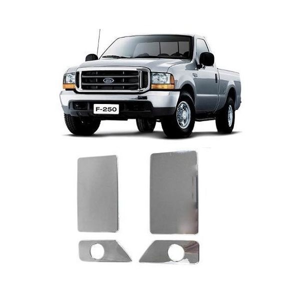 Capa de Maçaneta F250 1998 a 2011 2 Portas com Furo Cromada ShekParts