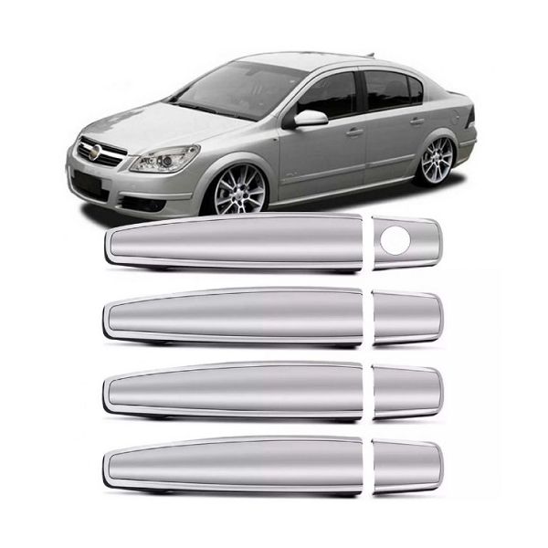 Aplique Capa Maçaneta S10 2012 a 2015 Cruze 2013 a 2016 Captiva 2009 a 2016 Agile 2009 a 2014 Vectra 2006 a 2010 4 Portas Cromada ShekParts
