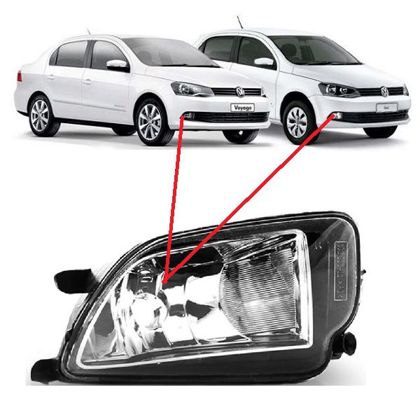 Farol de Milha Auxiliar Gol Voyage G6 2013 a 2016 Direito Zeene