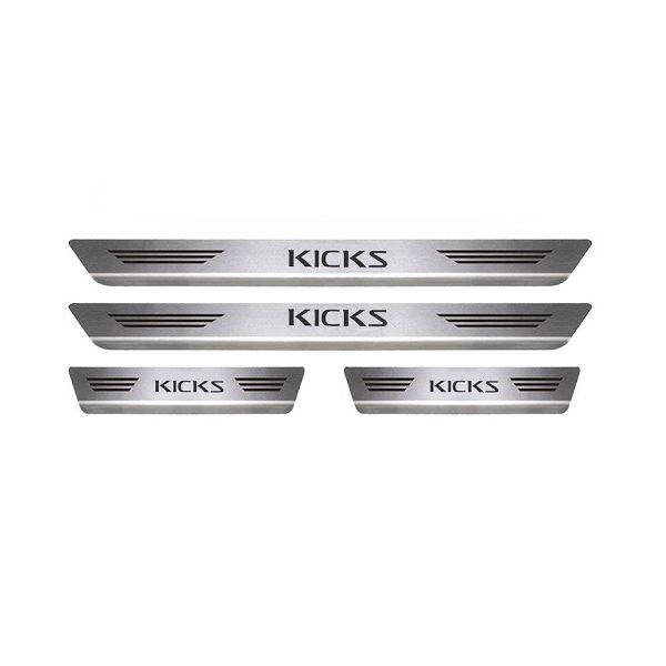 Soleira Porta Kicks 2017 a 2021 Aço Inox Escovado Mult