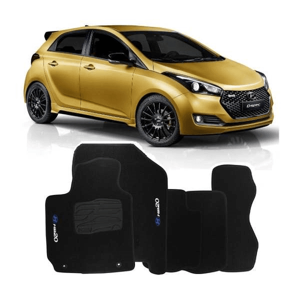 Tapete Carpete HB20 /2016 Preto Flash