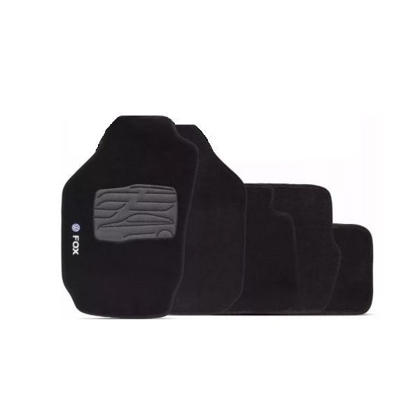 Tapete Carpete Fox 2004 a 2014 Preto Flash