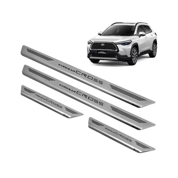 Soleira Corolla Cross 2021/ Aço Inox Escovado Mult