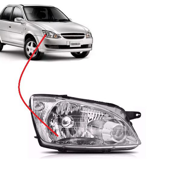 Farol Corsa Classic 2010 a 2014 Direito Rufato