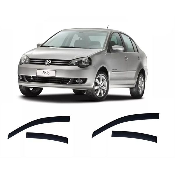 Calha de Chuva Defletor Polo Sedan 2003 a 2015 4 Portas TG Poli