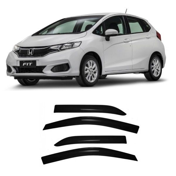 Calha de Chuva Defletor Fit 2015 a 2021 WRV 2017 a 2021 4 Portas TG Poli