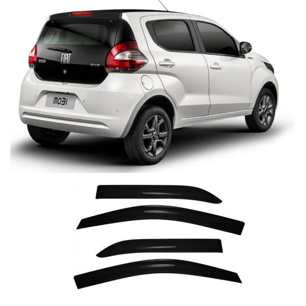 Calha de Chuva Defletor Mobi 2016 a 2023 4 Portas TG Poli