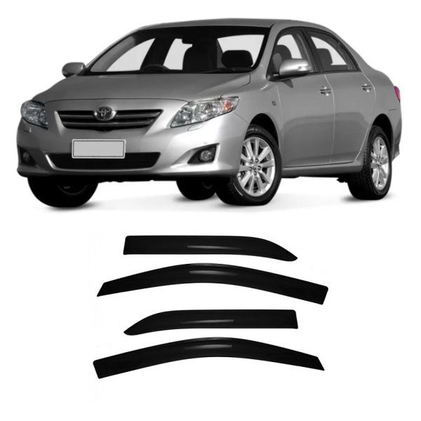 Calha de Chuva Defletor Corolla Sedan 2008 a 2014 4 Portas TG Poli